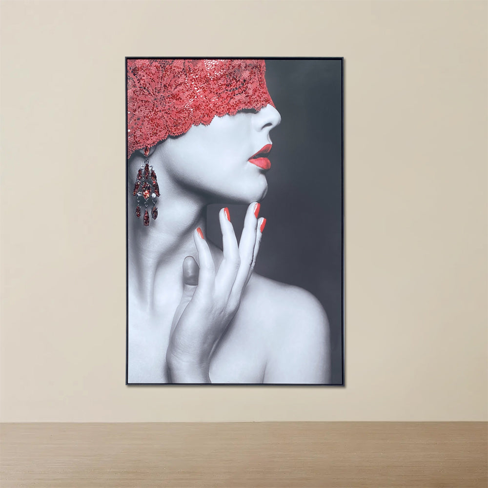 Silent Allure in Crystal Porcelain Painting