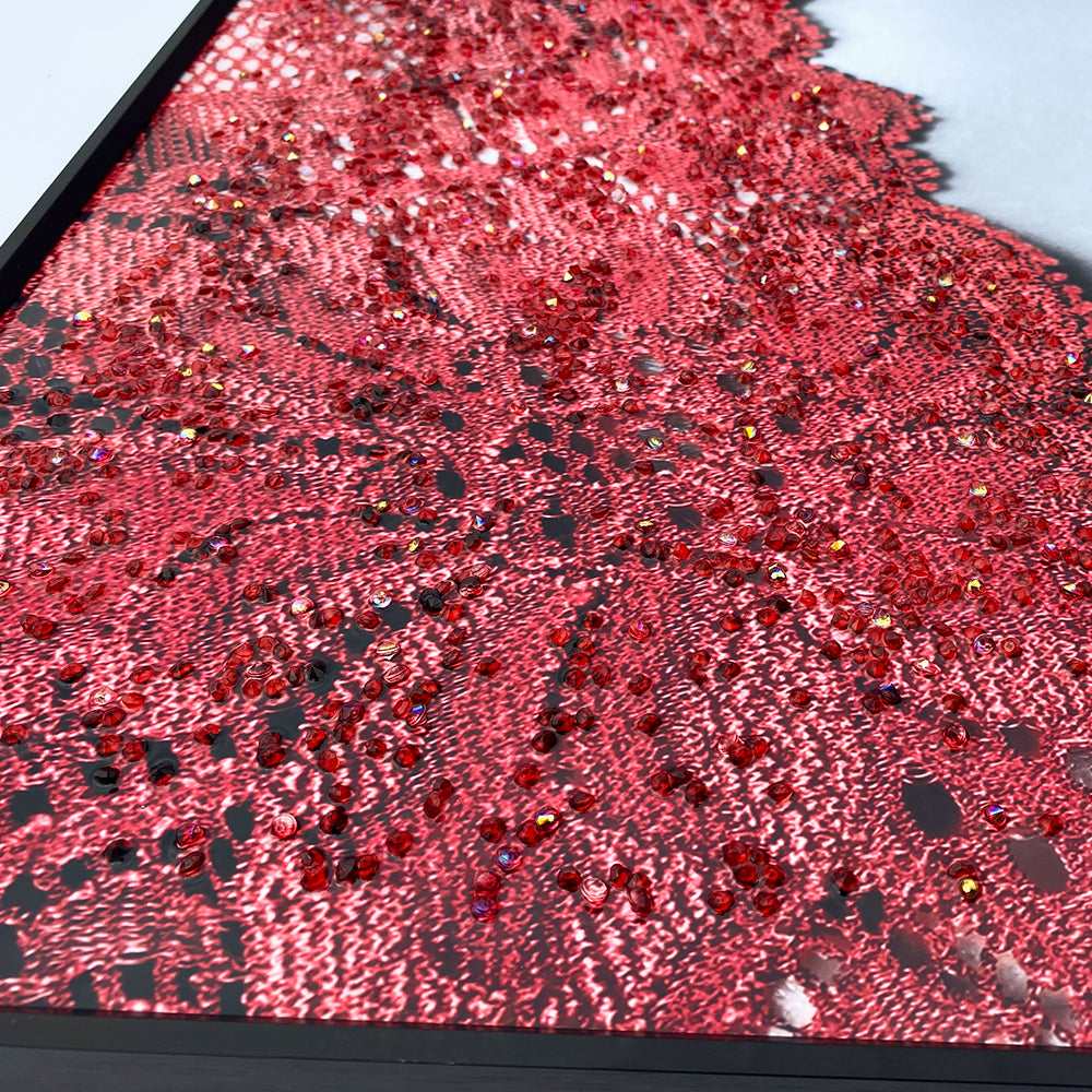 Silent Allure in Crystal Porcelain Painting