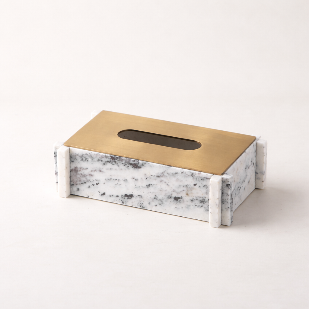 Alvor Marble Iron Tissue Box