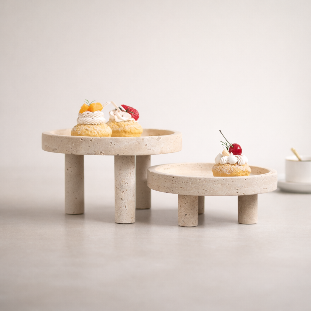 Beige Marble Stand Set