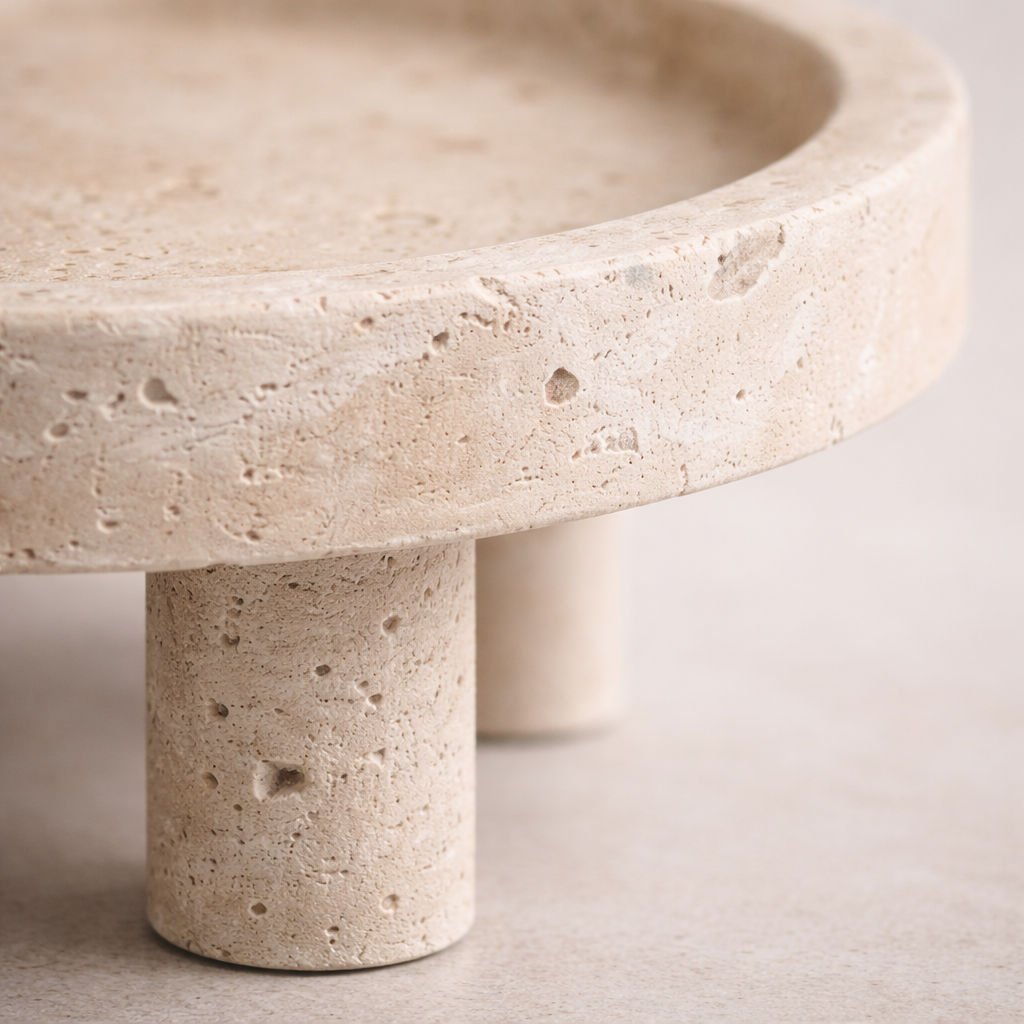 Beige Marble Stand Set