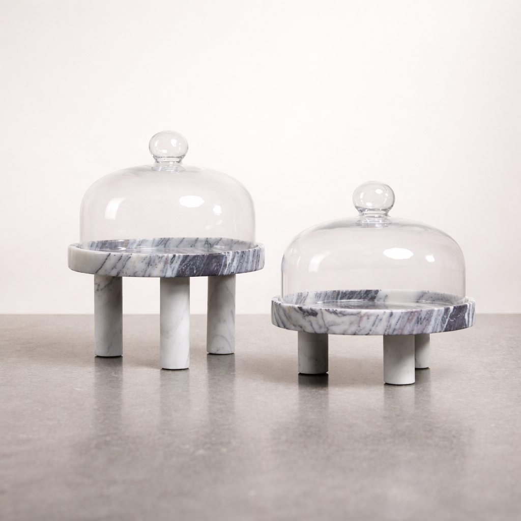 Claren Marble Glass Display Domes