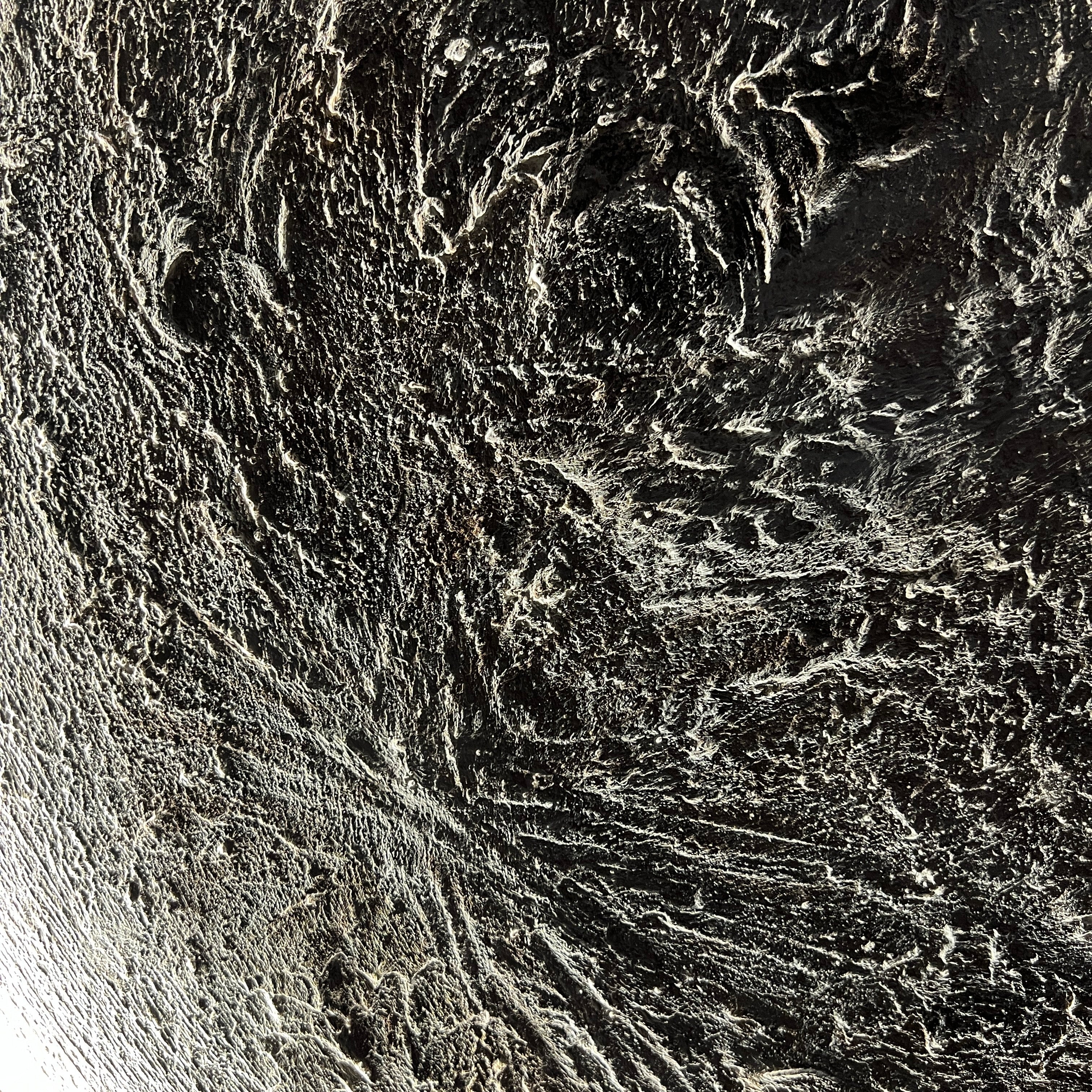 Celestial Reflections in Handmade Oil Painting with 3D Carving & LED