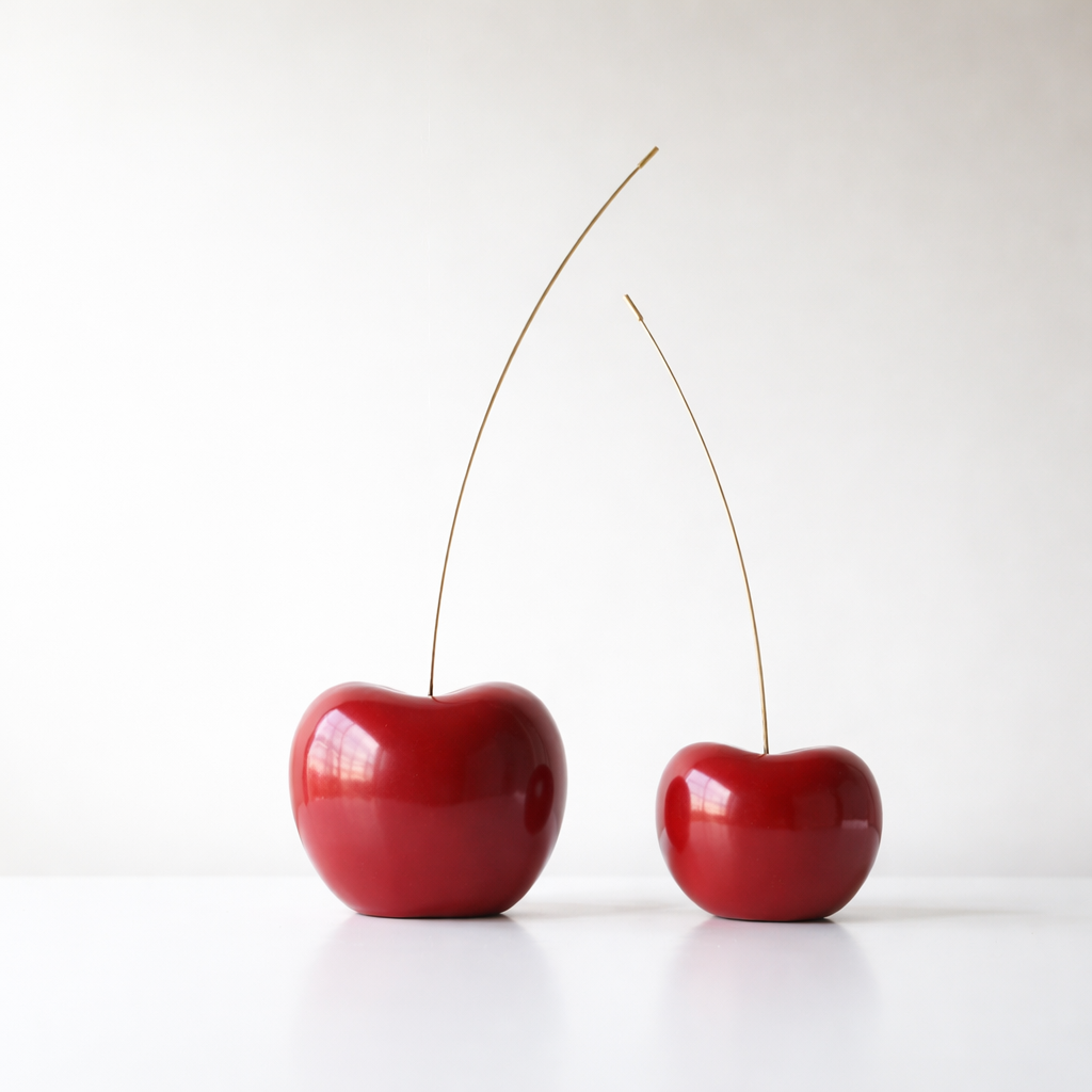 Cerise Twin Resin Sculpture Set