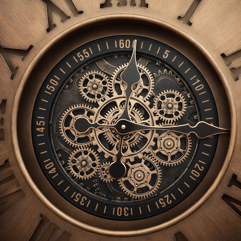 Golden Eclipse Wall Clock