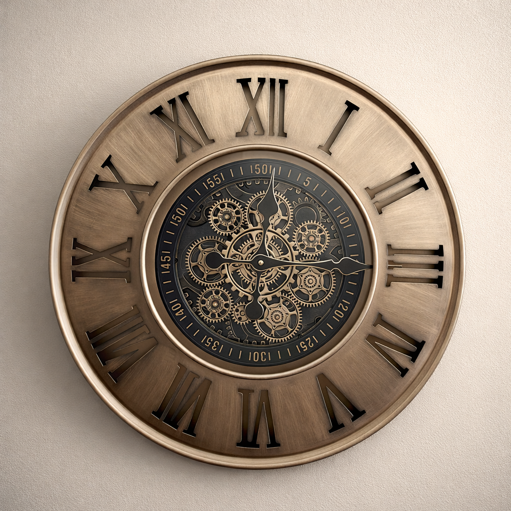 Golden Eclipse Wall Clock