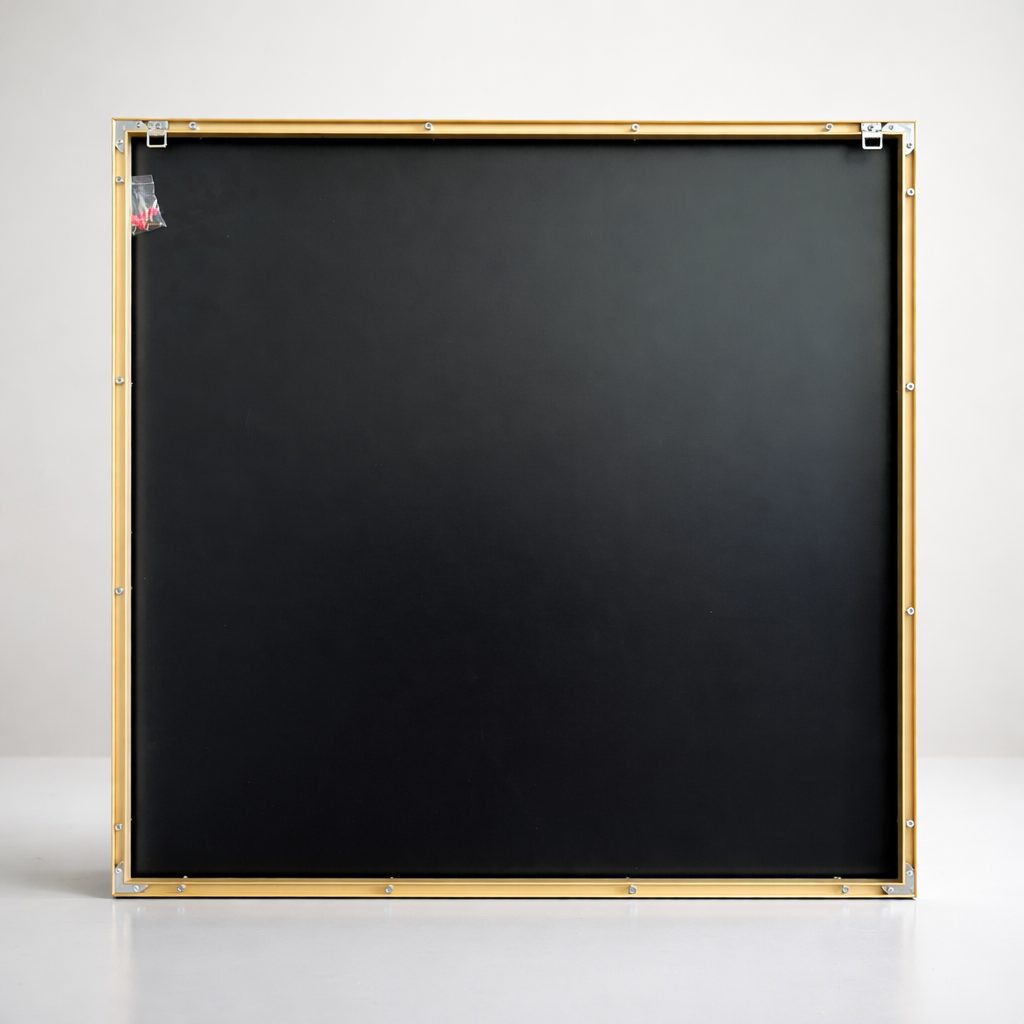 Golden Petal Elegance in Crystal Porcelain Painting