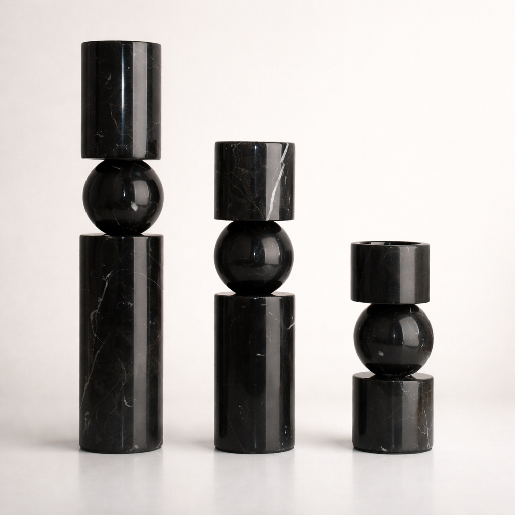 Lumeo Marble Candle Holder Set