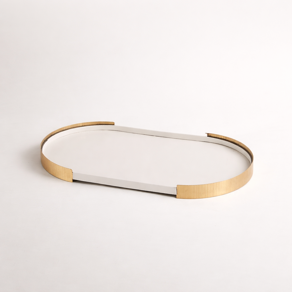 Persian Leather Stainless Steel Tray