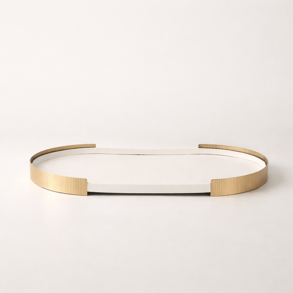 Persian Leather Stainless Steel Tray