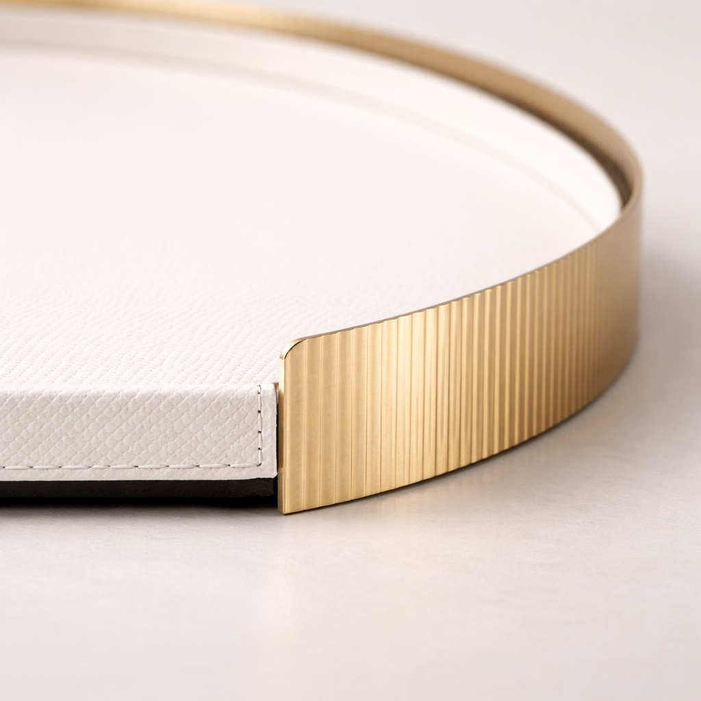 Persian Leather Stainless Steel Tray