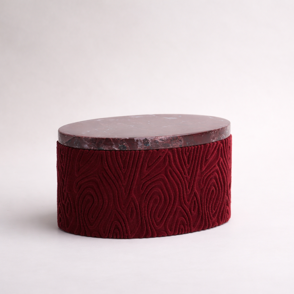 Rovan Resin Marble Fabric Box