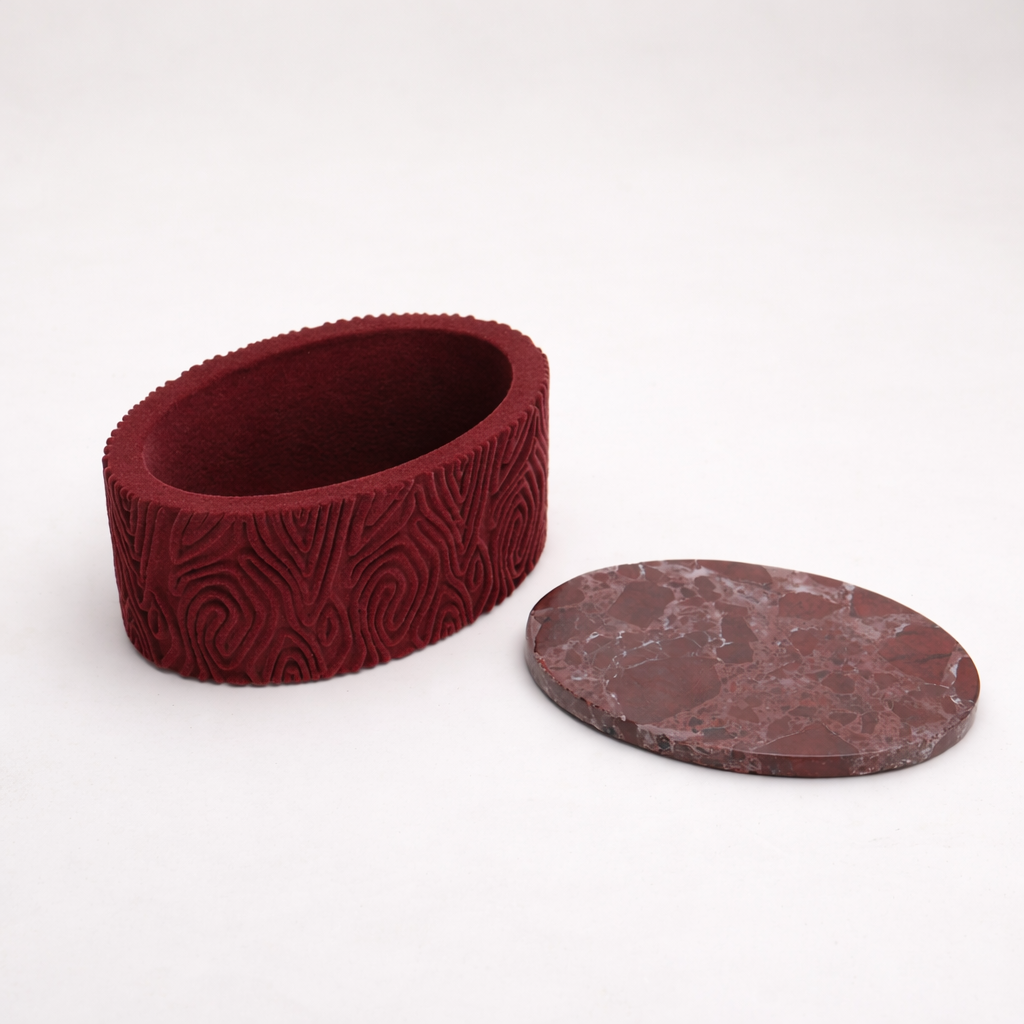 Rovan Resin Marble Fabric Box