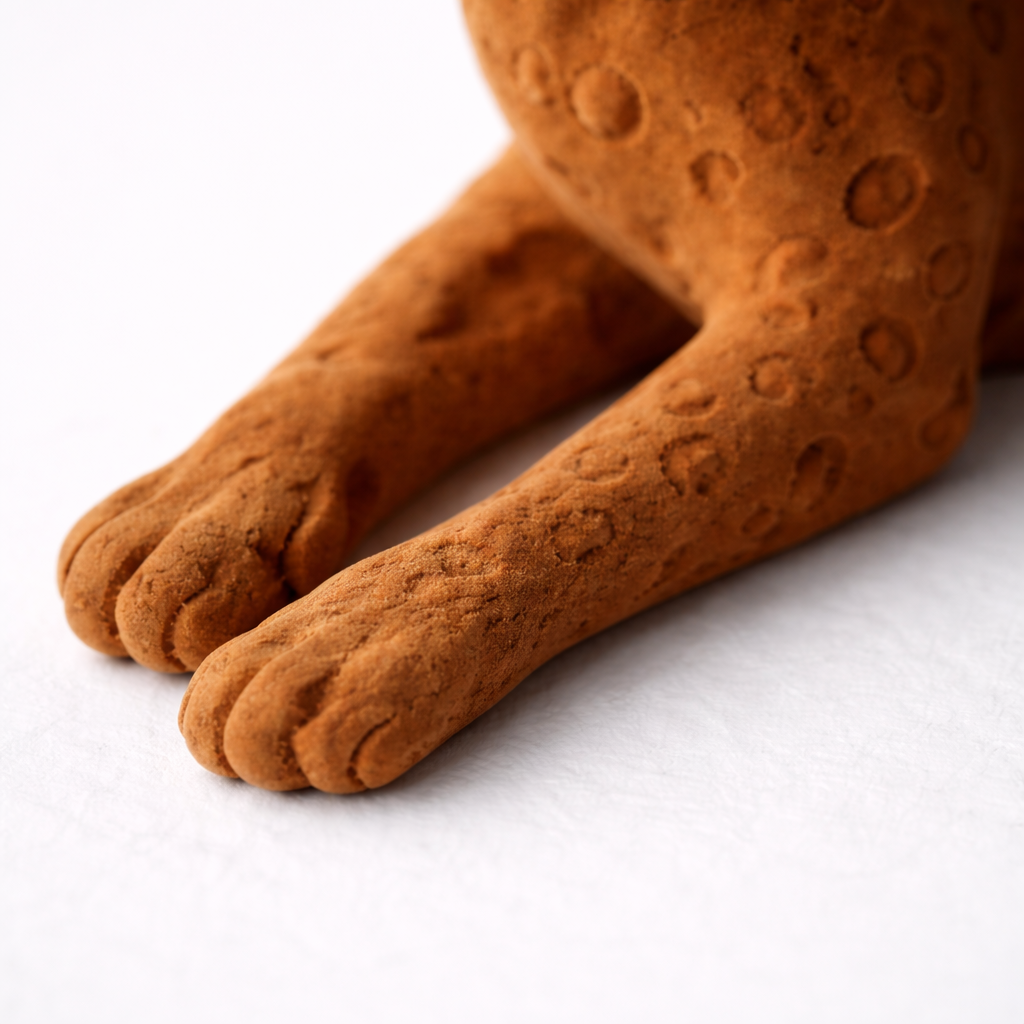 Sorrel Brown Resin Panther Sculpture