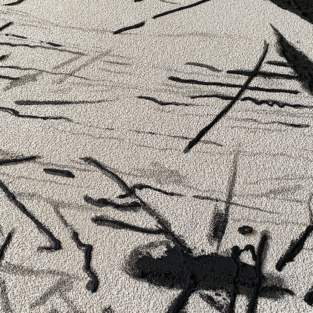 Ink Rhythm in Handmade Oil Painting