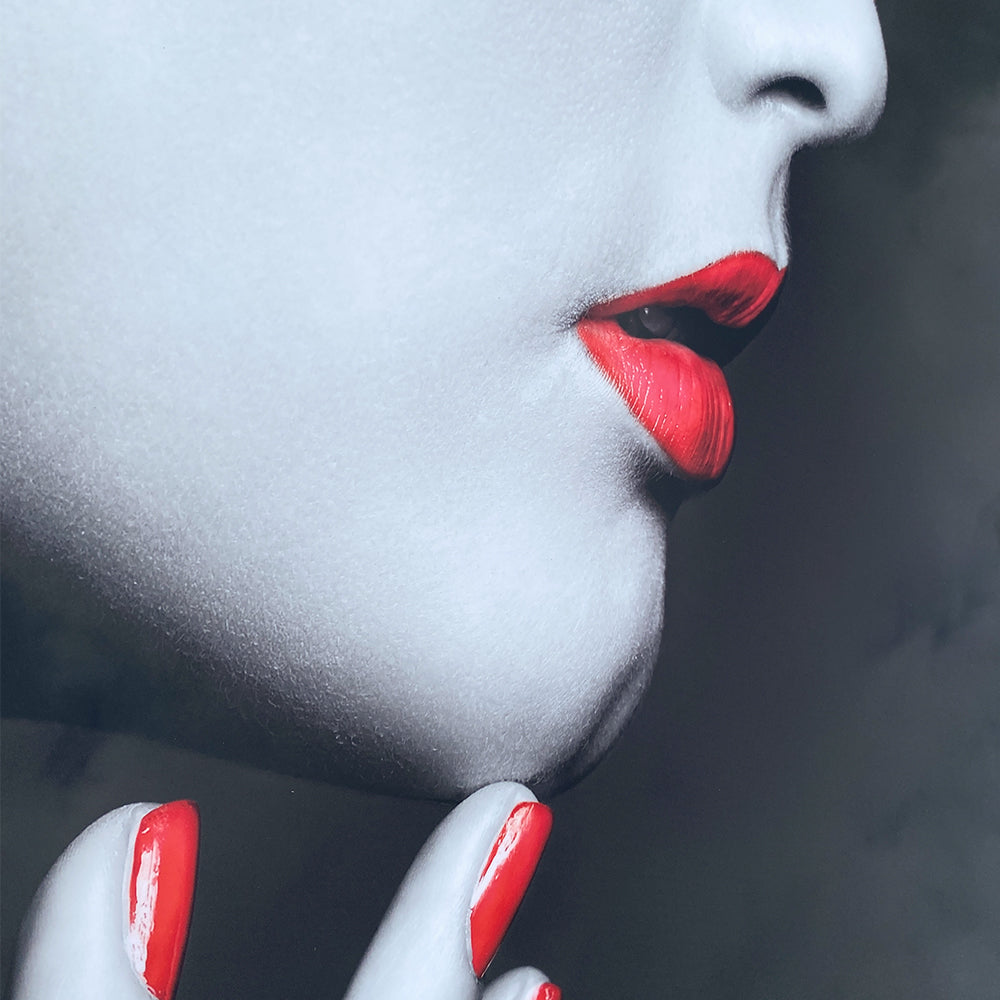 Silent Allure in Crystal Porcelain Painting