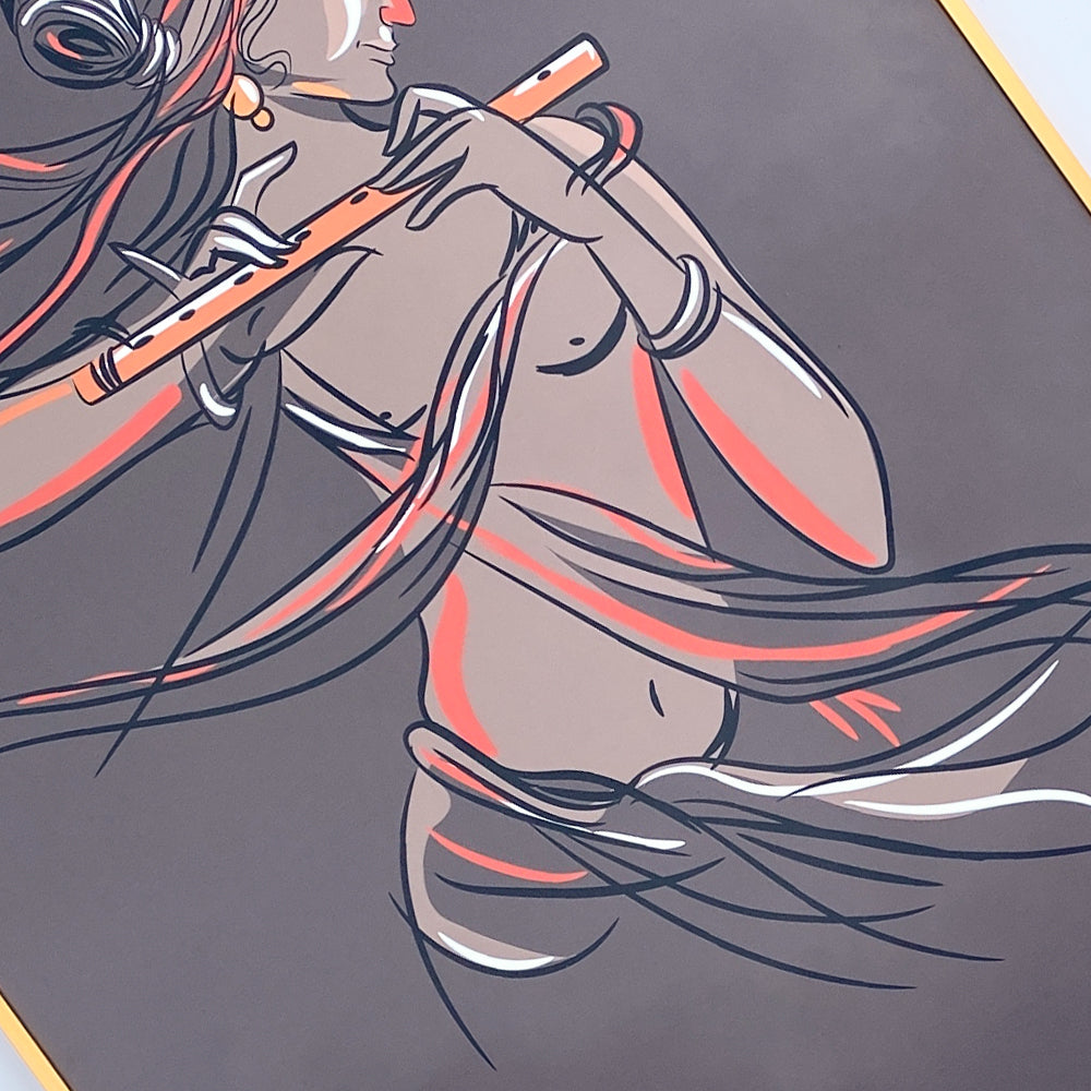 Krishna’s Charm in Crystal Porcelain Painting