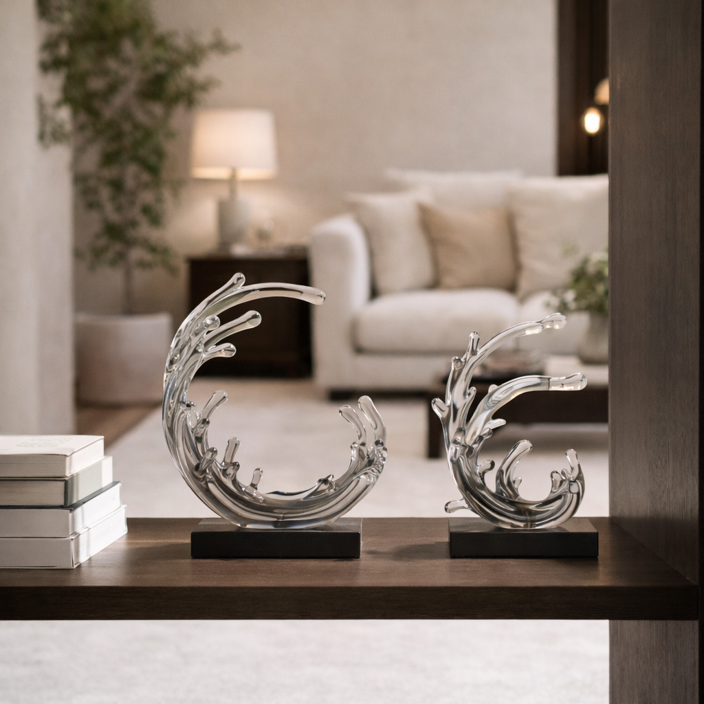 Auralyn Crest Resin Sculpture Set