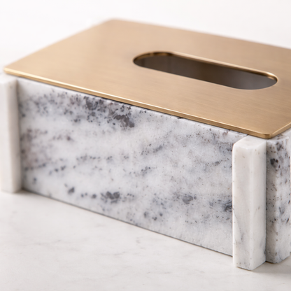 Alvor Marble Iron Tissue Box