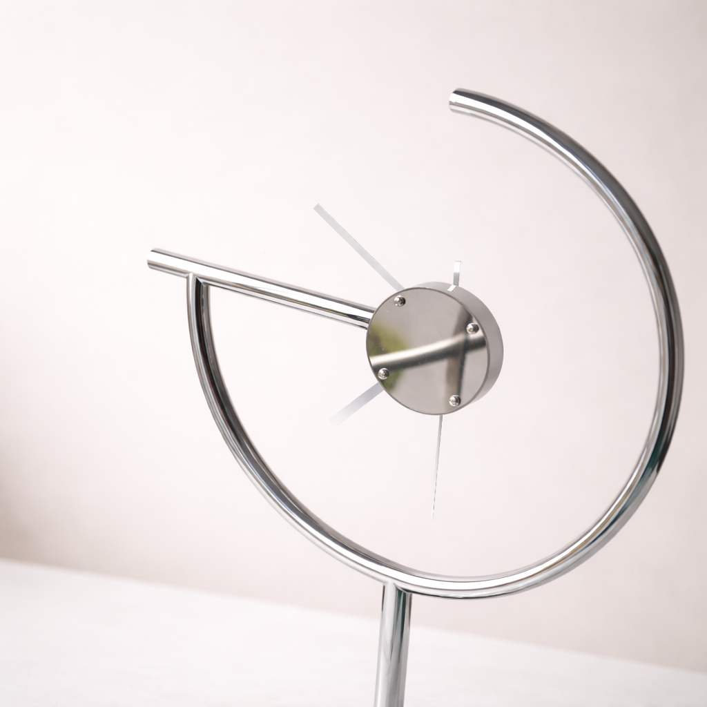 Auron Steel & Marble Desk Clock