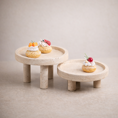 Beige Marble Stand Set