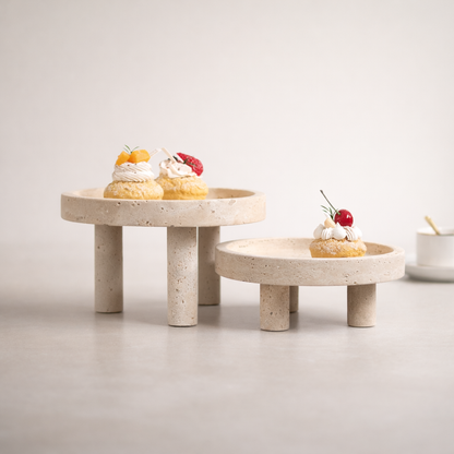 Beige Marble Stand Set