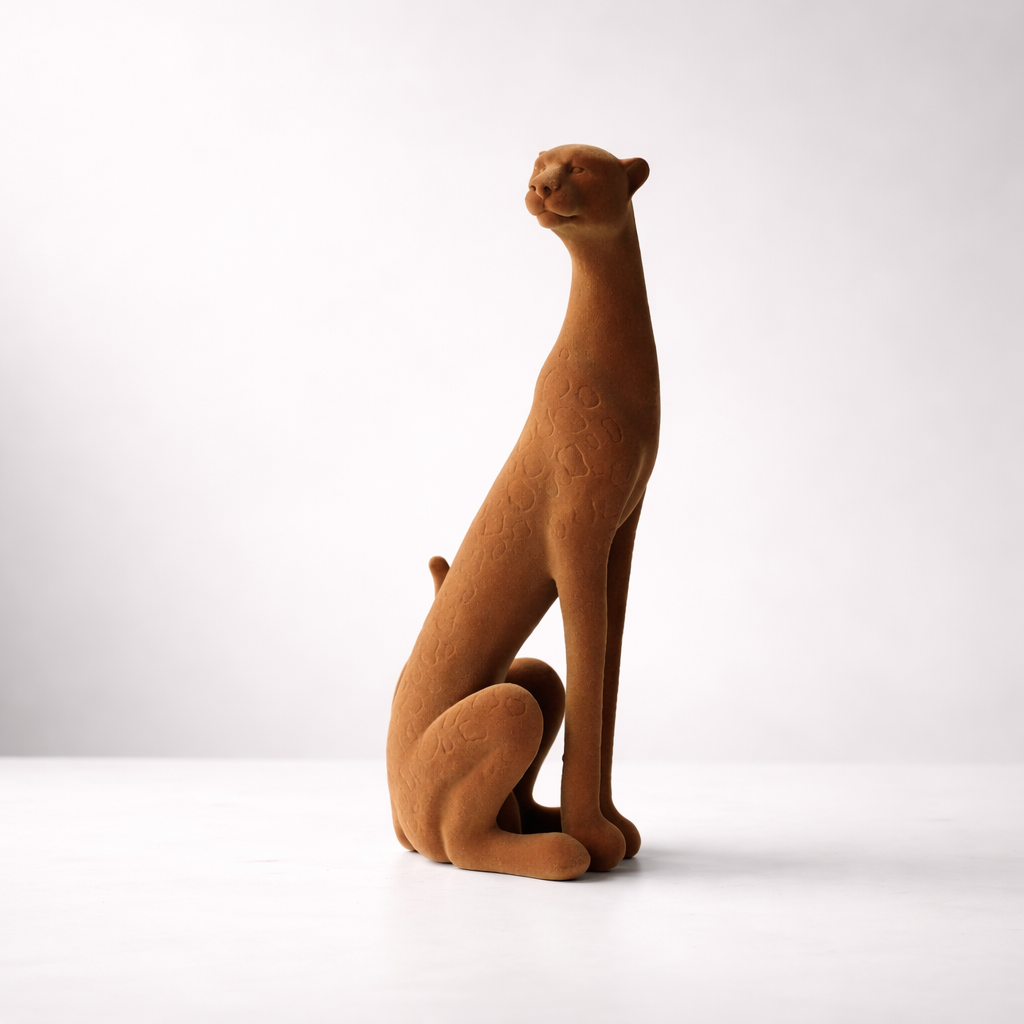 Cienna Brown Resin Panther Statue