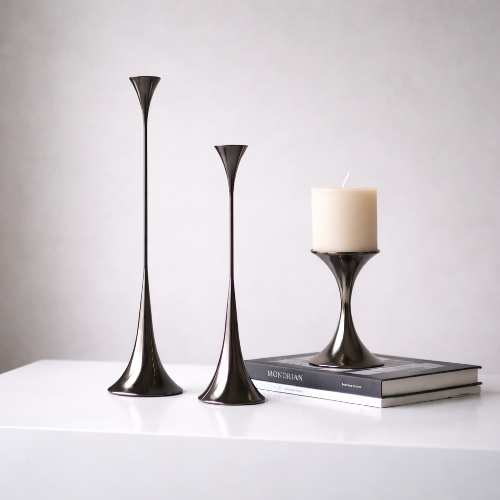 Cavari Iron Candle Holder Set