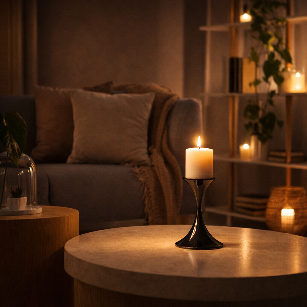 Cavari Iron Candle Holder Set