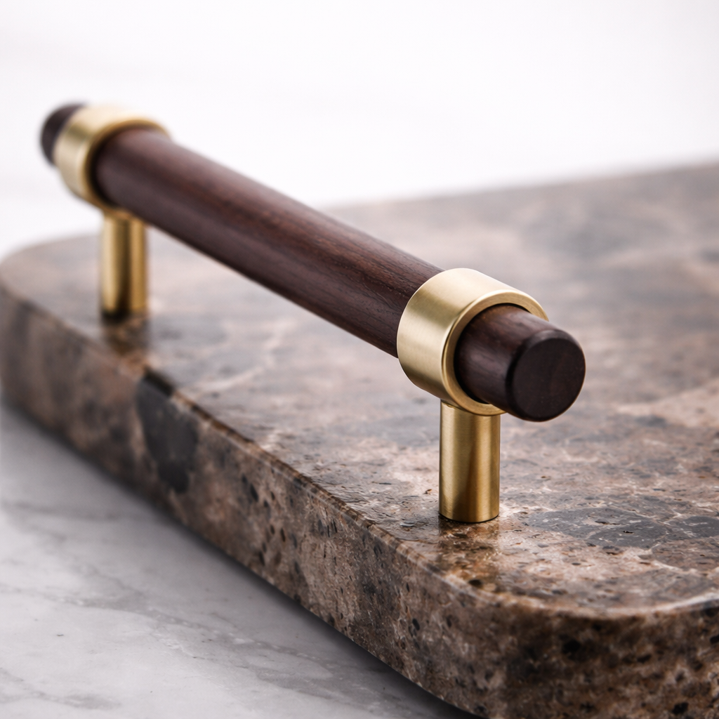 Coffee Marble Alloy Tray