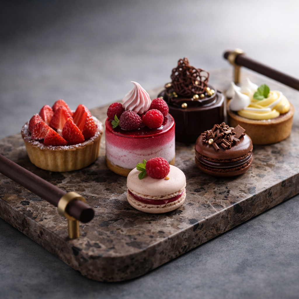 Coffee Marble Alloy Tray