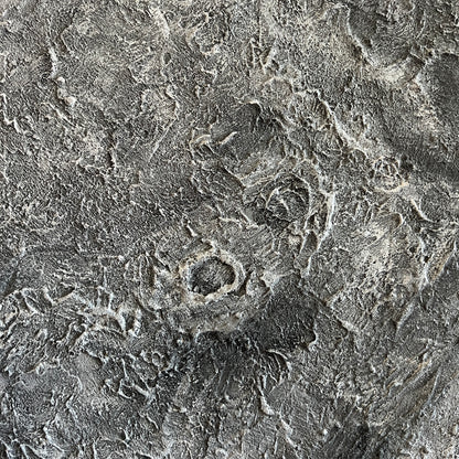 Celestial Reflections in Handmade Oil Painting with 3D Carving & LED