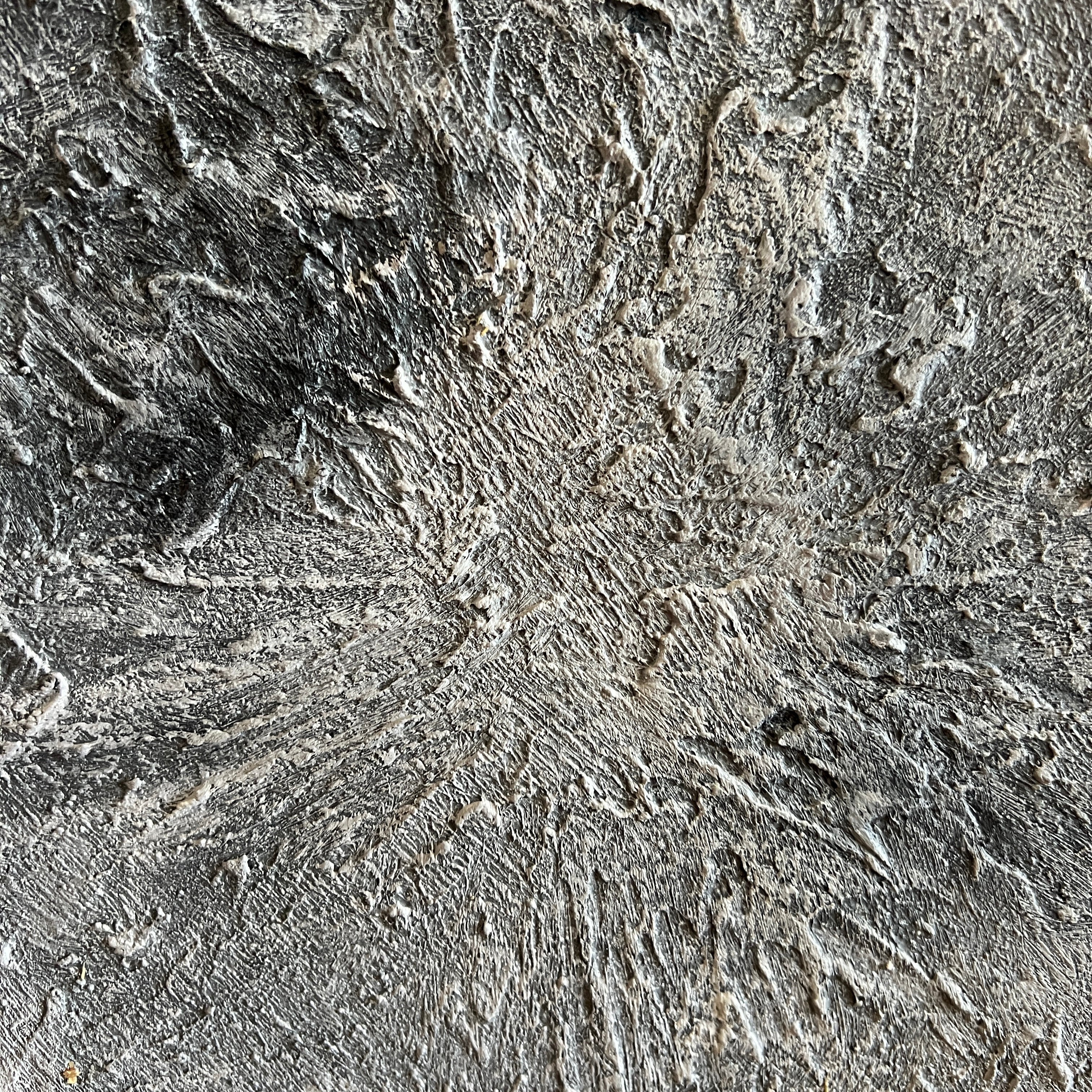 Celestial Reflections in Handmade Oil Painting with 3D Carving & LED