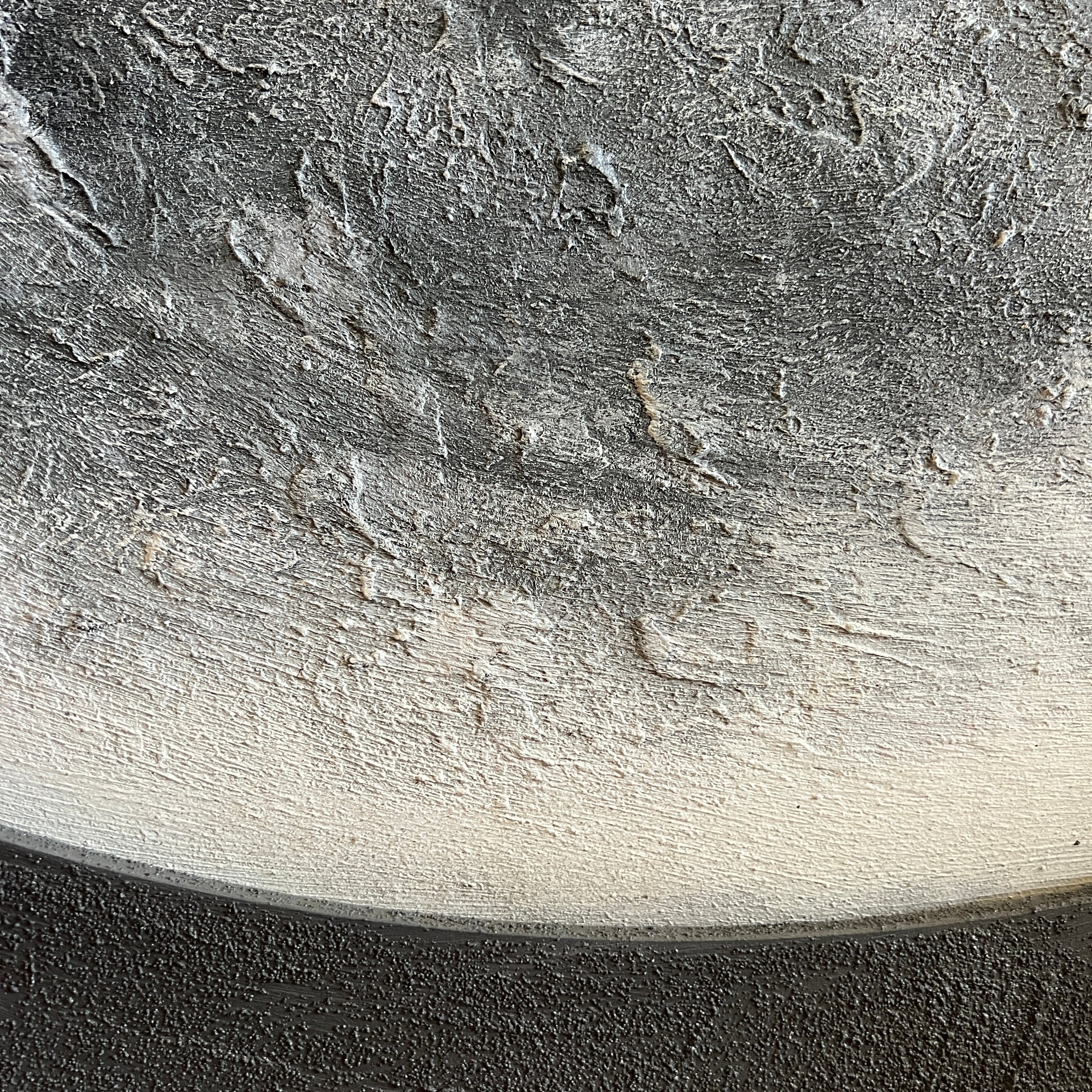 Celestial Reflections in Handmade Oil Painting with 3D Carving & LED