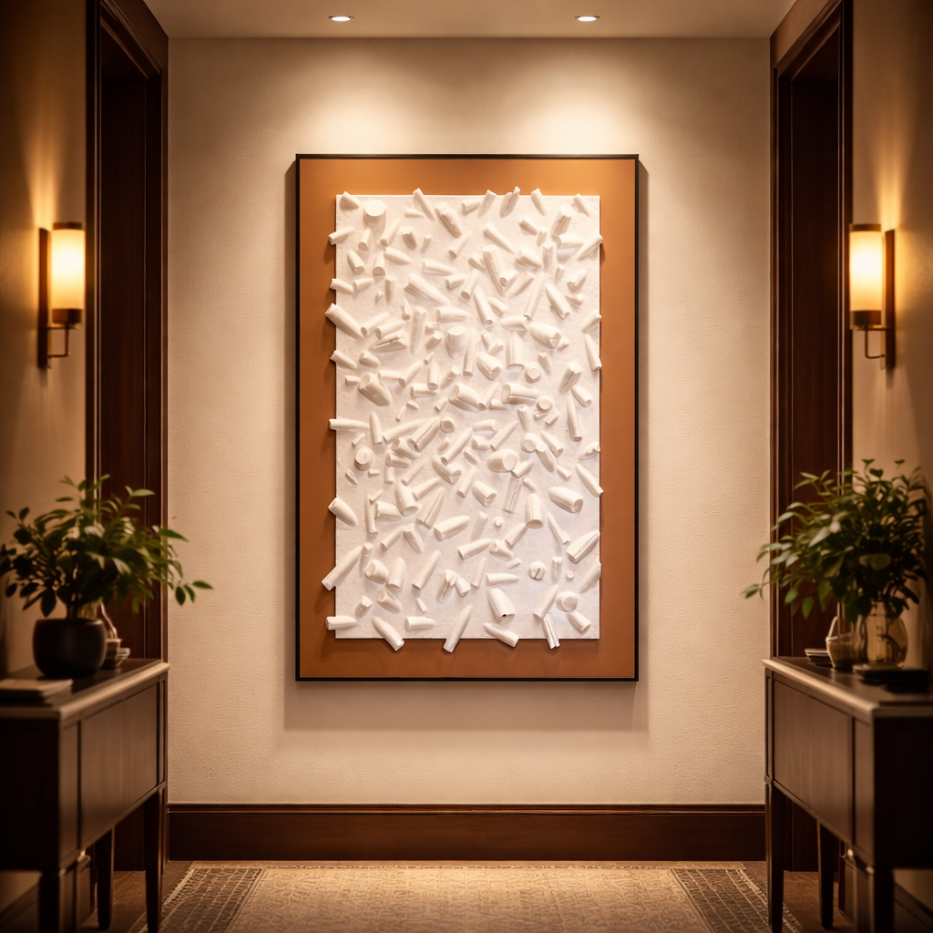 Carved Serenity in 3D Carving with Handpainted Detail