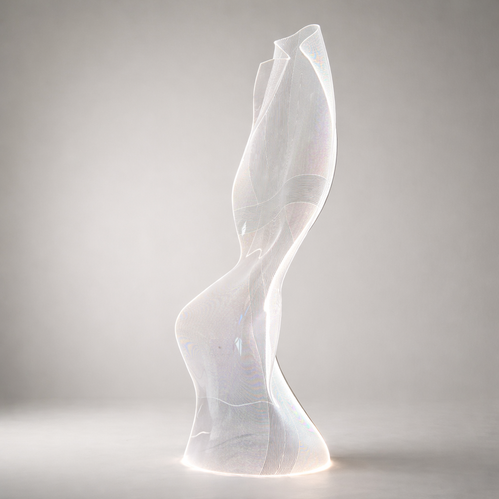 Crystal Wave – Contemporary Acrylic Floor Lamp
