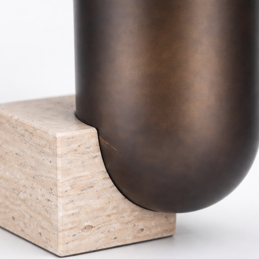 Delyra Iron Marble Vase