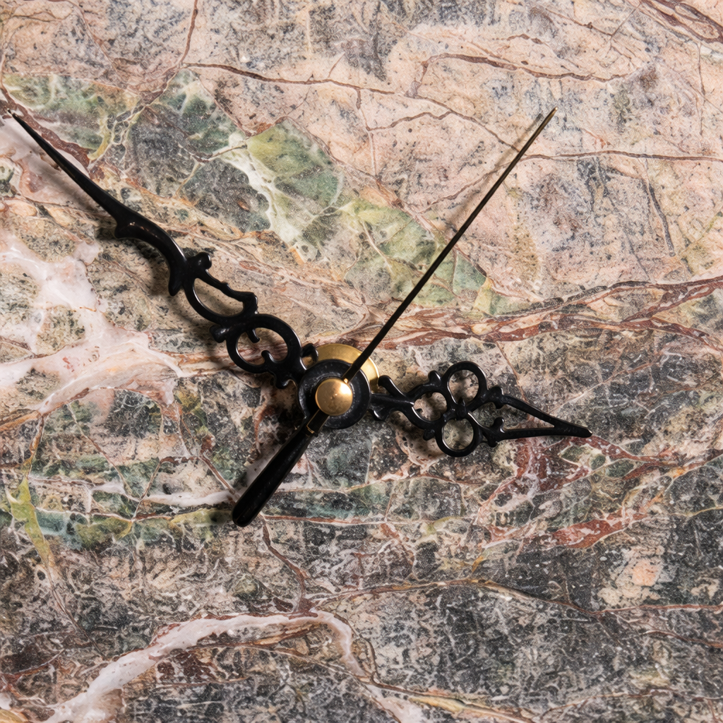 Forest Green Marble Iron Bag Clock