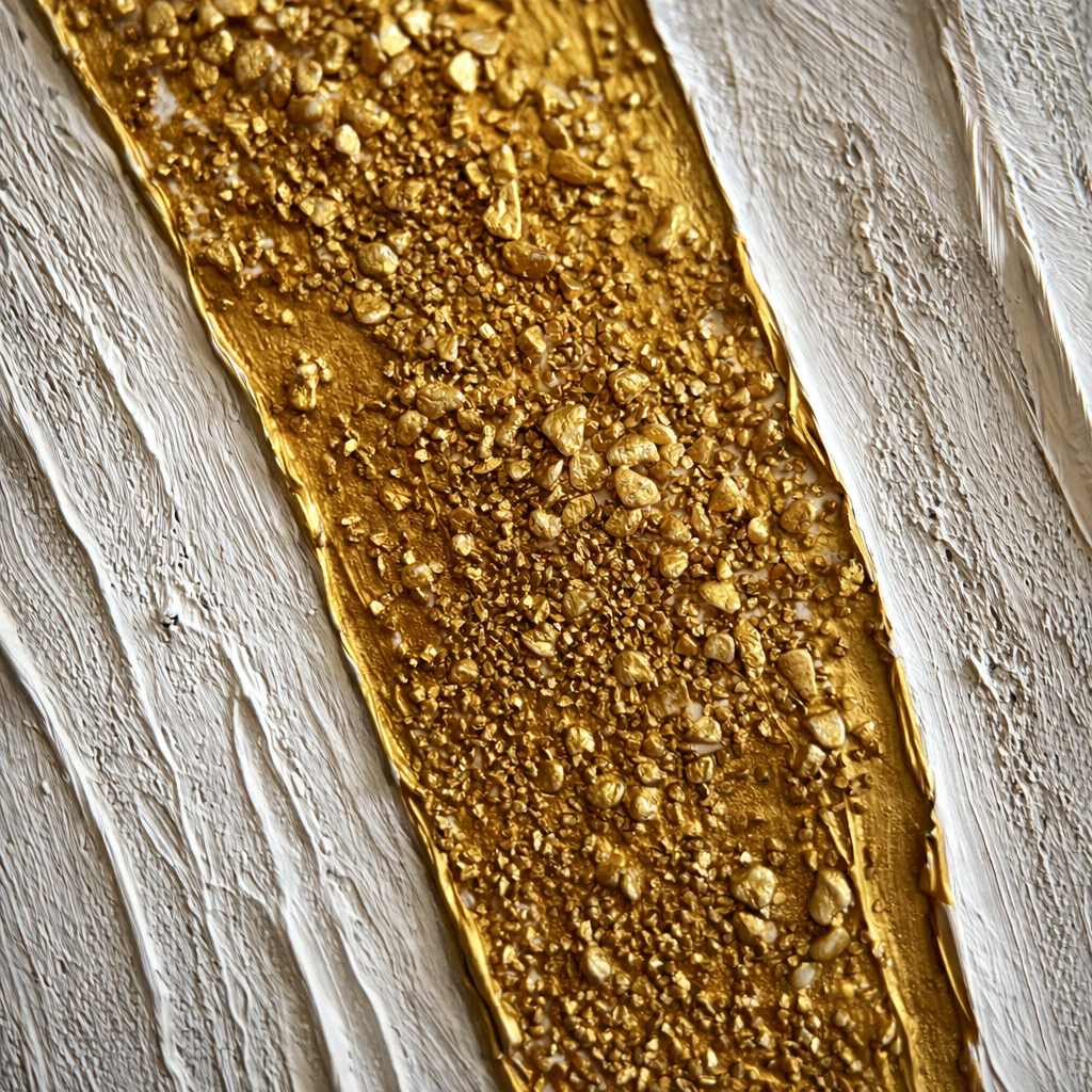 Fusion Of Elements in Handmade Oil Painting with Stainless Steel