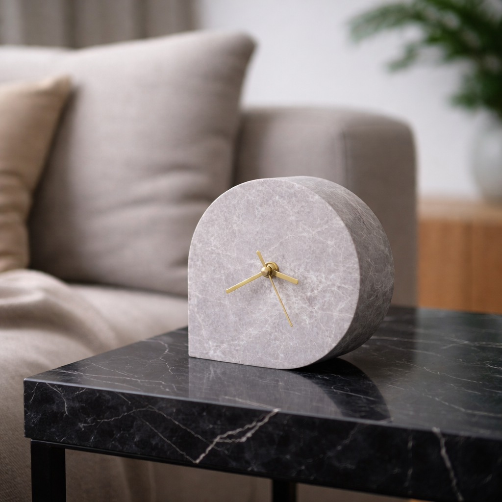 Grayson Concrete Table Clock