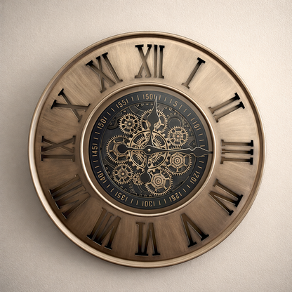 Golden Eclipse Wall Clock