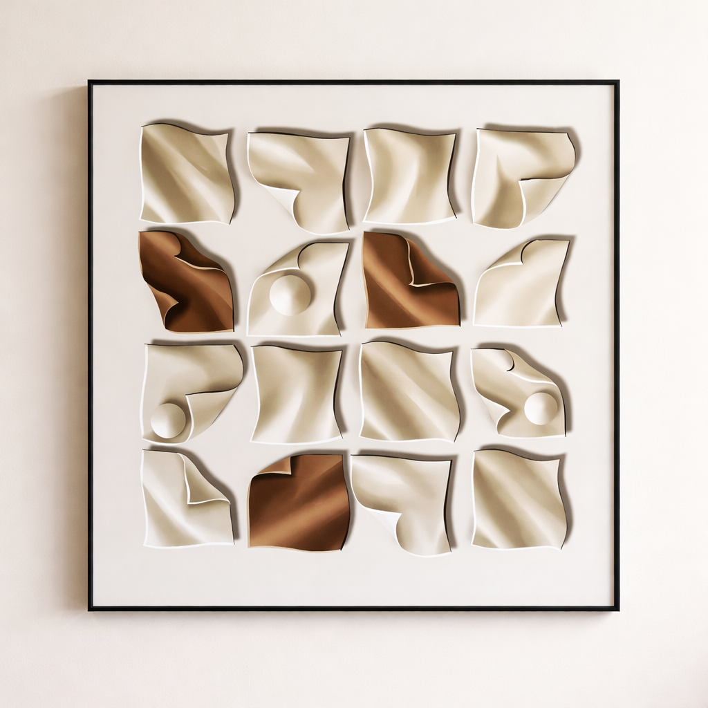 Geometric Grace in Crystal Porcelain Painting