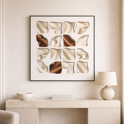 Geometric Grace in Crystal Porcelain Painting