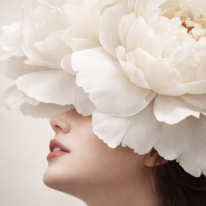 Golden Petal Elegance in Crystal Porcelain Painting