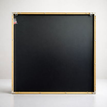 Golden Petal Elegance in Crystal Porcelain Painting