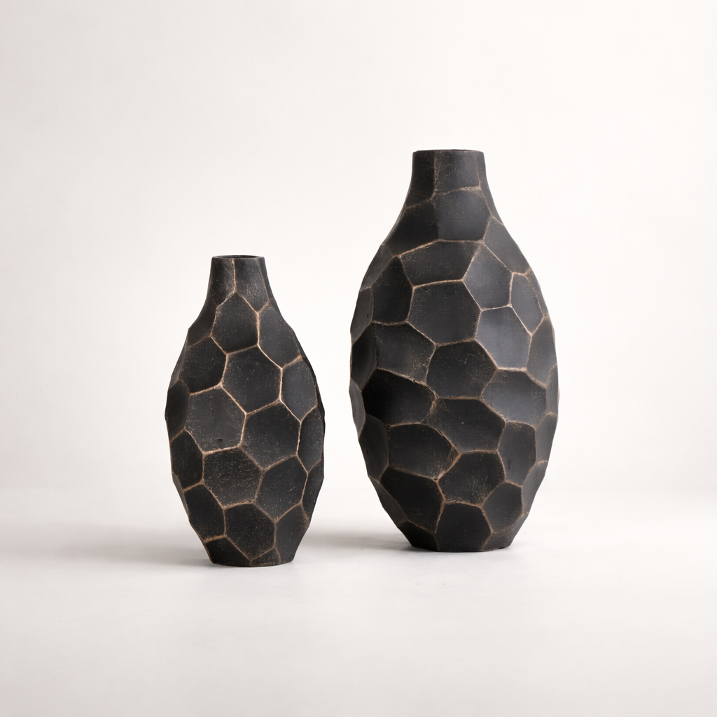 Hexel Aluminium Vase Set