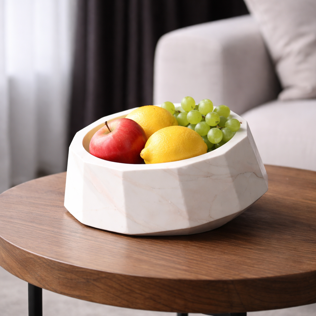 Ivora White Marble Bowl