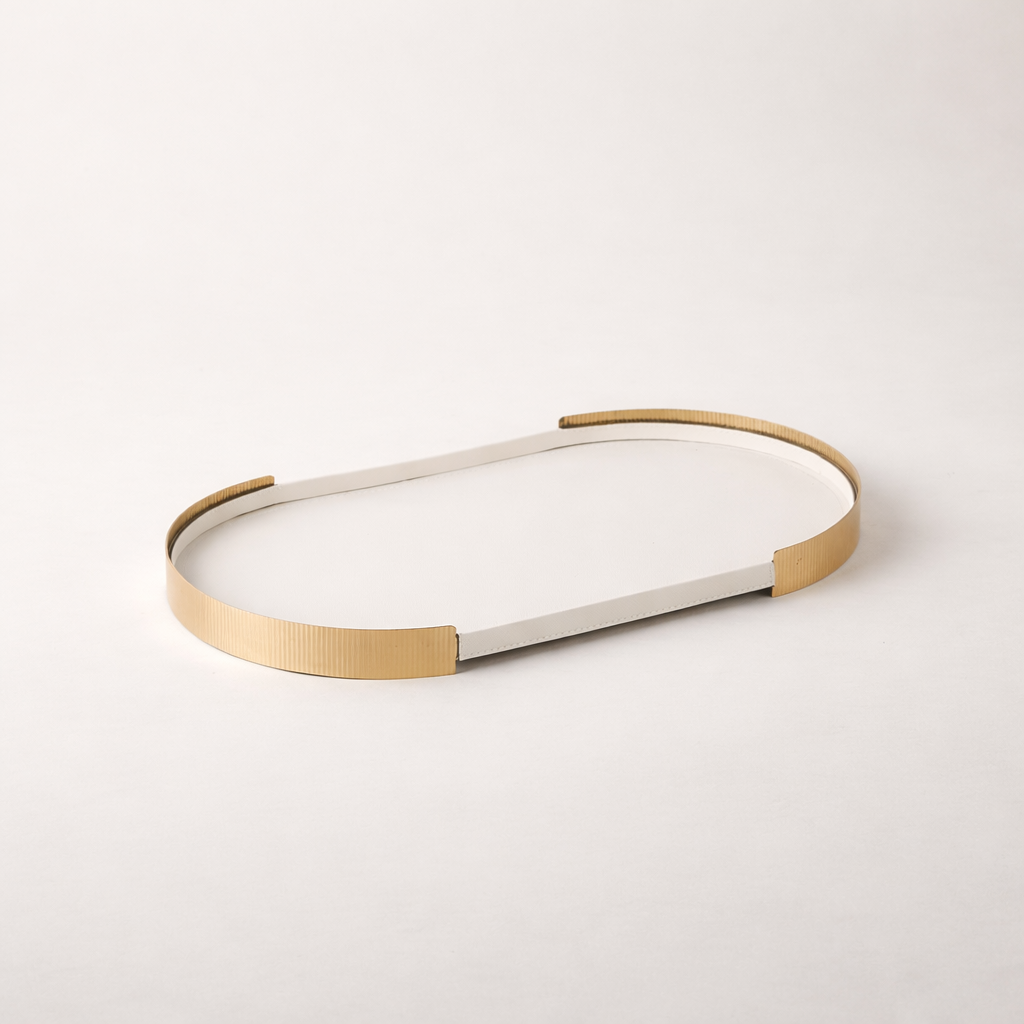 Persian Leather Stainless Steel Tray