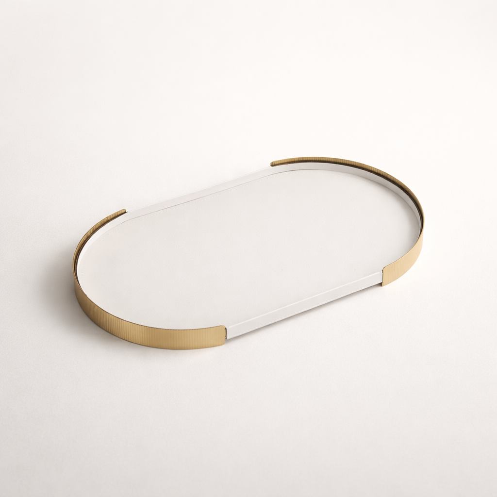 Persian Leather Stainless Steel Tray