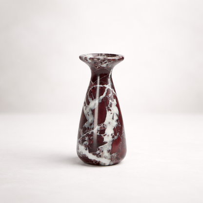 Purple Red Marble Candle Holder Set